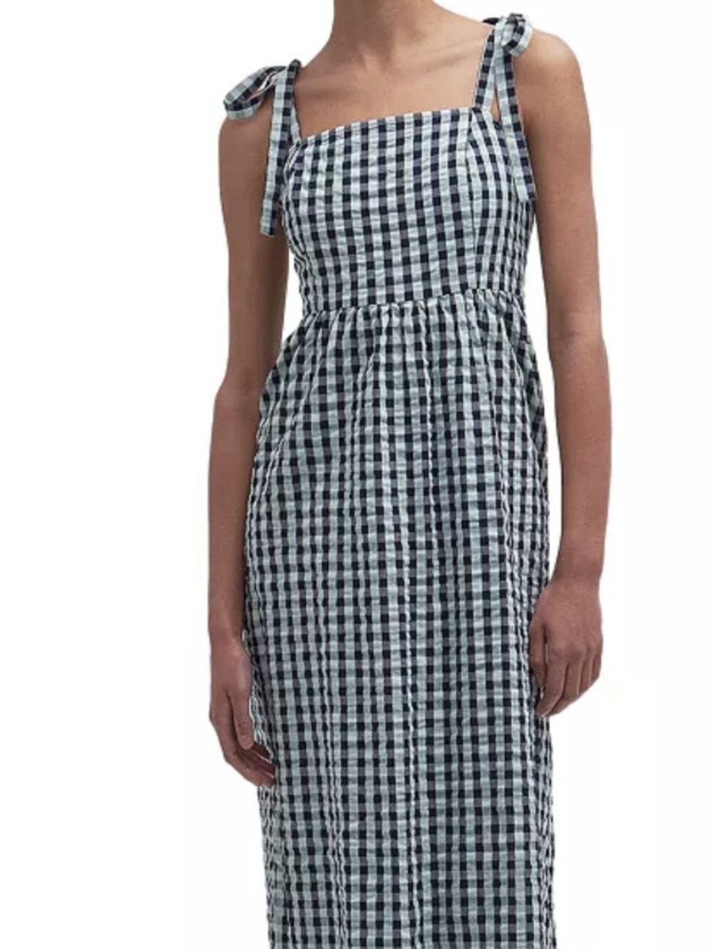 Barbour NWT $145 Abigail Gingham Cotton Midi Sundress